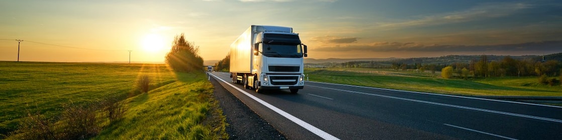 Truck on the road