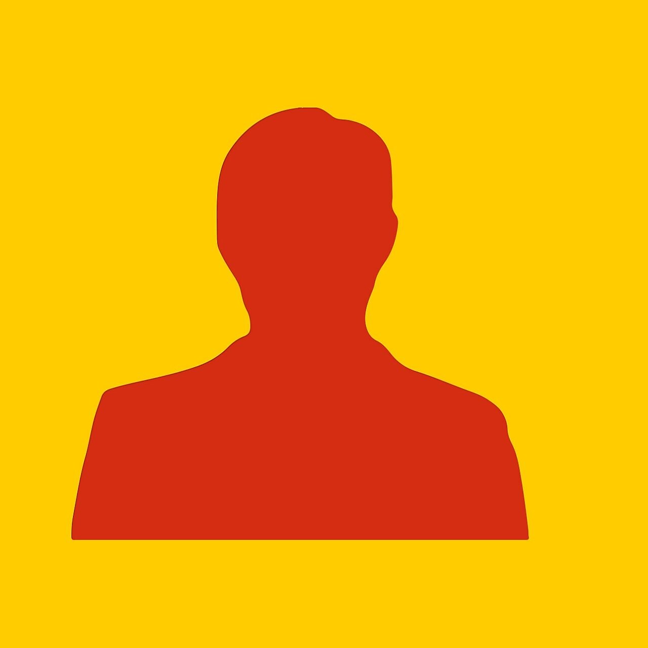 Silhouette of a man's torso