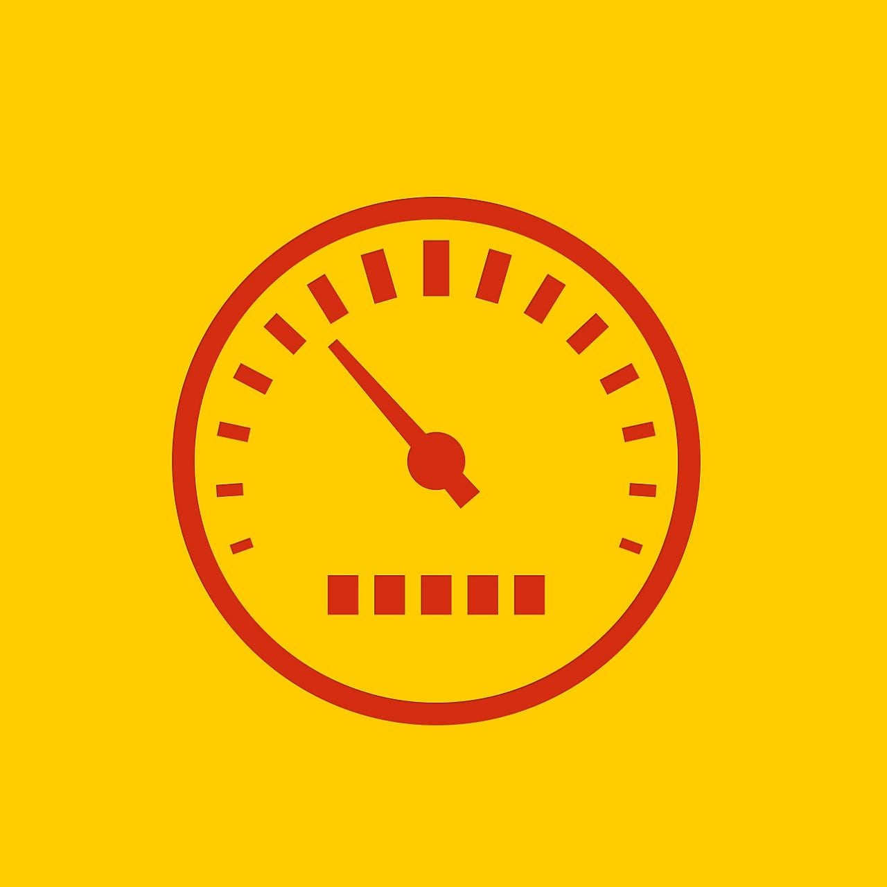 red speedometer graphic