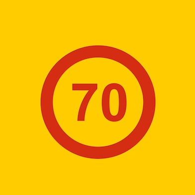 speed limit 70 sign