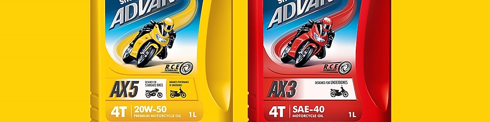 Shell Advance Motorcycle Engine Oils AX3 and AX5